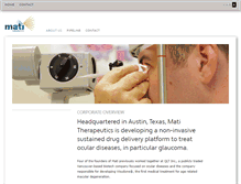 Tablet Screenshot of matitherapeutics.com